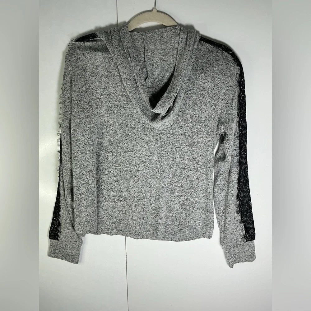 Justice Gray Knit Hoodie A0469